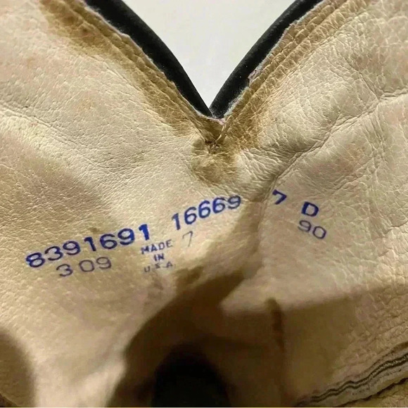 Vintage DAN POST 16669 Burgundy Stitched Western Cowboy Boot Men’s 7D - Picture 8 of 9